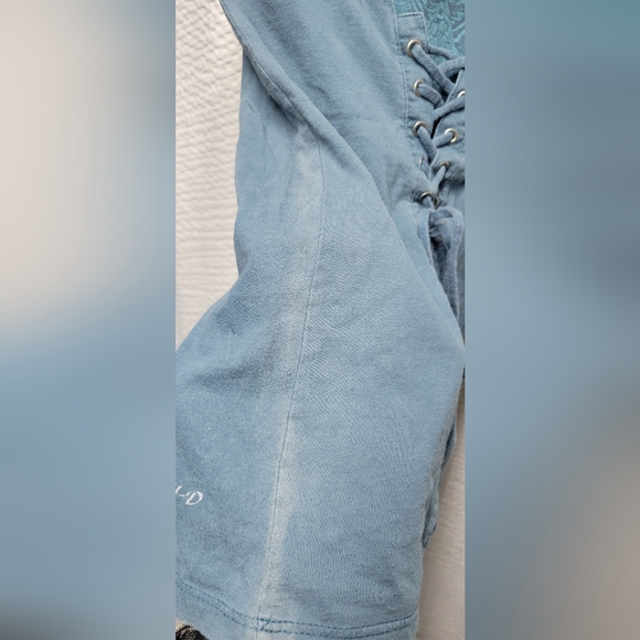 Harley-Davidson Gray and Blue Graphic Tee - Picture 7 of 8